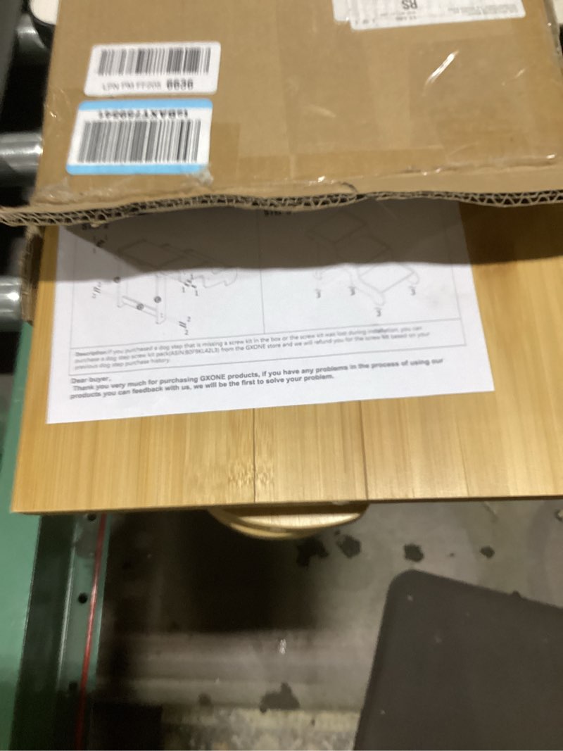 Condition photo showing New/Like New for Dog Steps for Bed,Extra Wide Dog Stairs for Large Dogs,3-Step Bamboo Pet Ramp Assist Large Senior/Older Dogs or Pet(Up to 160 Pounds) Get to Couch Or High Bed (H:24 inch) WIDE 3-STEP-24 Inch High