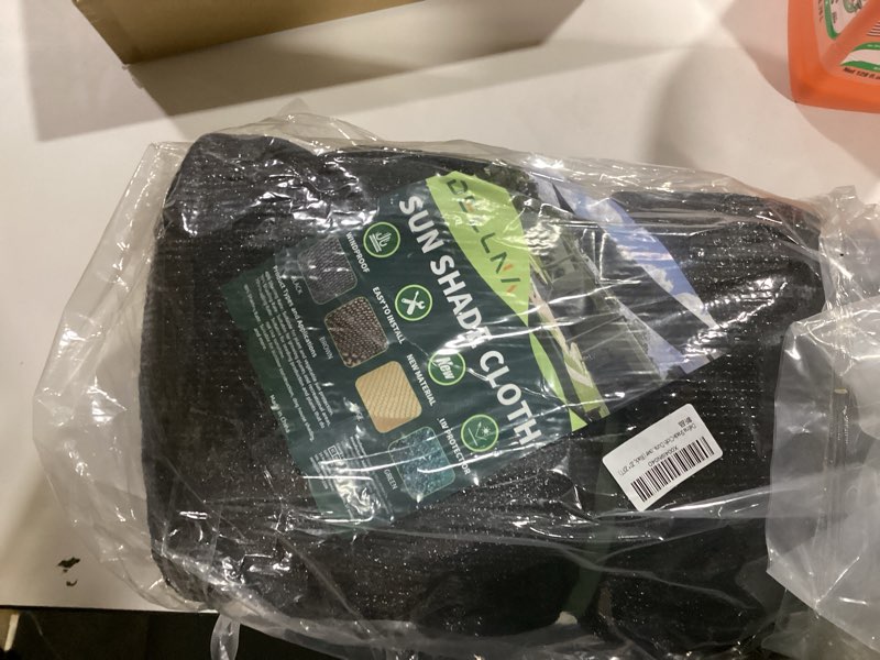 Condition photo showing Good Condition for Shade Cloth for Garden 20x20ft, 70% Sunblock Mesh Tarp & Outdoor Sun Shade with Grommets, Sun Shade Outdoor Cover, Plant Covers Freeze Protection for Greenhouse, Kennel, Lawn, Patio 20*20FT black