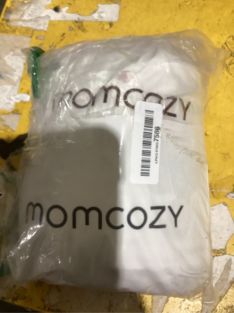 Condition photo showing As Is for momcozy baby wrap carrier - easy to wear infant carrier slings, lightweight hands free baby sling, adjustable baby wraps carrier for newborn to toddler 8-35 lbs, baby travel gear, light curry