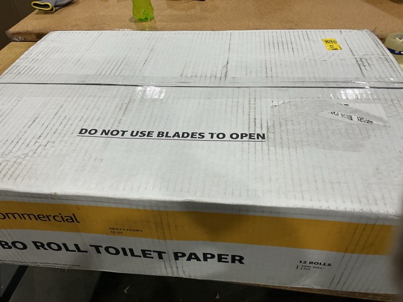 Condition photo showing New/Like New for amazoncommercial 2-ply white 9' jumbo roll toilet paper/bath tissue (416972)|bulk for business |septic safe |compatible with universal dispensers|fsc certified |1000 feet per roll (12 rolls)()