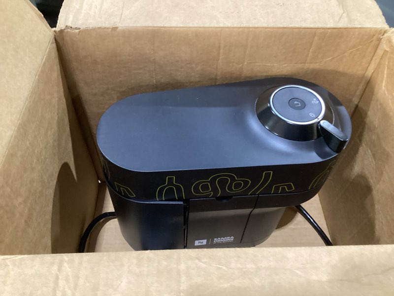 Condition photo showing As Is for Nespresso Vertuo Pop+ Coffee and Espresso Maker by De'Longhi, Samra Origins by The Weeknd Vertuo Buna Yellow Machine Only Buna Yellow, USED, NOT TESTED, MISSING PARTS