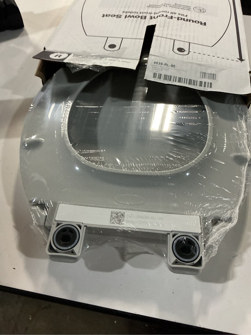 Condition photo showing Good Condition for kohler 4639-rl-95 cachet readylatch round toilet seat soft close, ice grey ice gray round ready latch