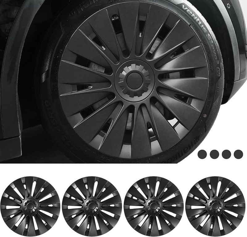 Hubcaps for Tesla Model Y Wheel Covers 19 inch 2021-2024 Hubcaps 4 Pcs Compatible with Tesla Model Y
