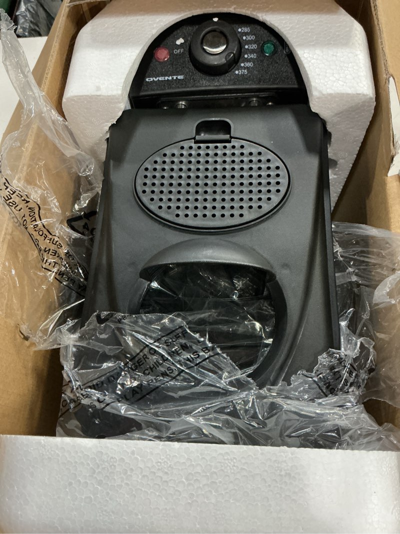 Condition photo showing Good Condition for OVENTE Electric Deep Fryer 2 Liter Capacity, 1500 Watt Lid with Viewing Window and Odor Filter, Adjustable Temperature, Removable Frying Basket and Easy to Clean Stainless Steel Body, Silver FDM2201BR FDM2201BR - Silver