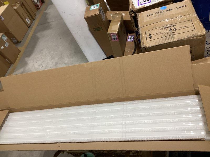 Condition photo showing New/Like New for f32t8/841 32w 48 inch t8 fluorescent tube light bulb, t8 fluorescent bulbs 4 foot, 4ft light bulb, 4100k cool white, 2850 lumens, g13 medium bi-pin base,10 pack