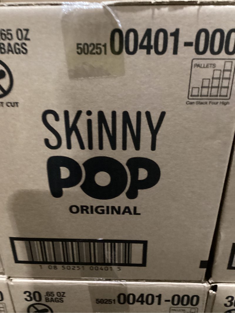 Condition photo showing New/Like New for Skinny pop original 30 .65 oz bags