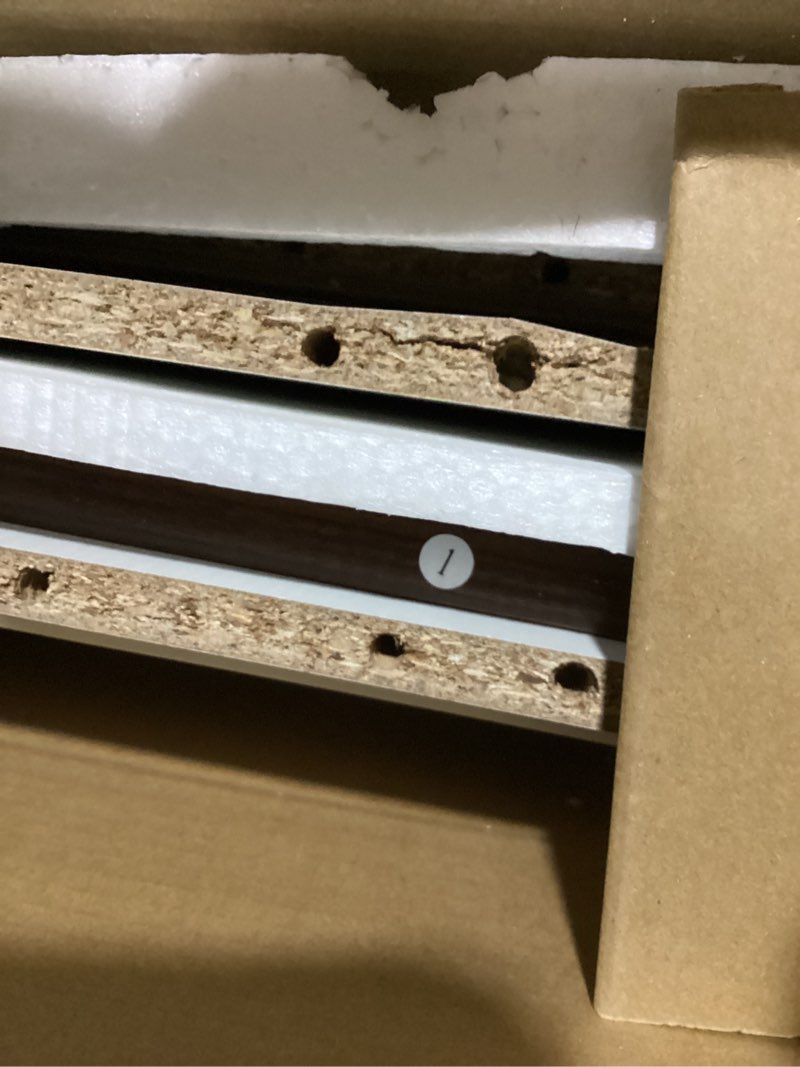 Condition photo showing As Is for Bathroom Wall Cabinet with Barn Doors, Wall Mounted Bathroom Cabinet, Farmhouse Style, Adjustable Shelf, Wall Mounted Medicine Cabinets, 23.6 x 7.9 x 23.9 Inches White Large Bathroom Cabinet