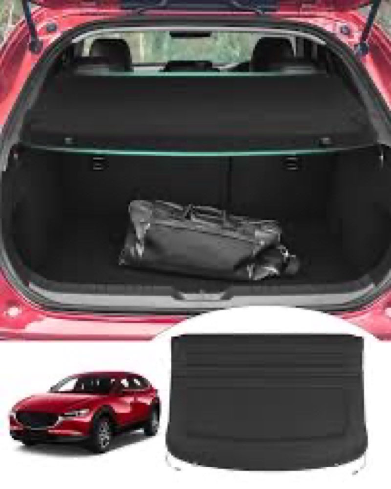 Powerty Cargo Cover fit for 2020-2023 2024 Mazda CX-30 CX30 Accessories Retractable Trunk Cover All