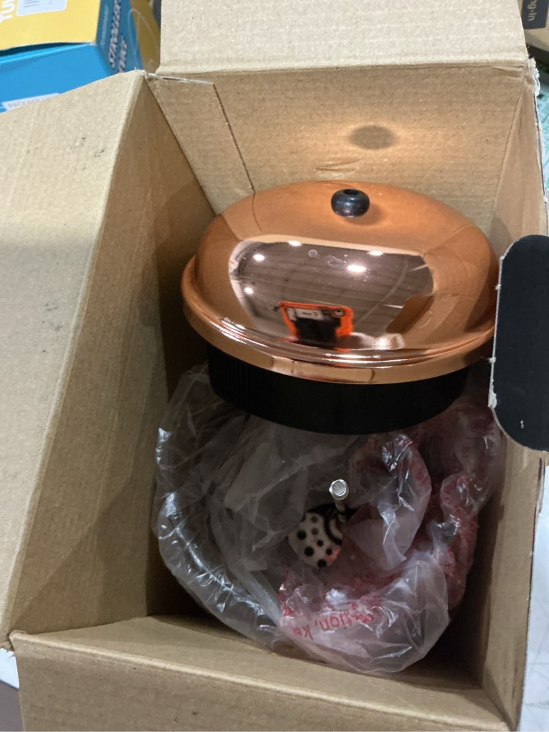 Condition photo showing New/Like New for bodum 34oz chambord french press coffee maker, high-heat borosilicate glass, stainless steel, copper – made in portugal copper 34 oz