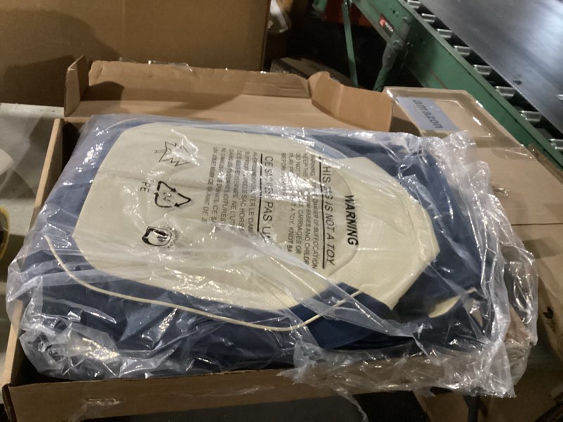 Condition photo showing Good Condition for LINGVIDO Car Seat Covers – Premium Nappa Leather Full Set for Front & Rear Seats, Durable, Comfortable, Easy to Install, Fits Most Cars, Sedans, SUVs – Ideal for Commuters, Families & Road Trips Blue & White (Lumbar) Full Set (5 Seats)