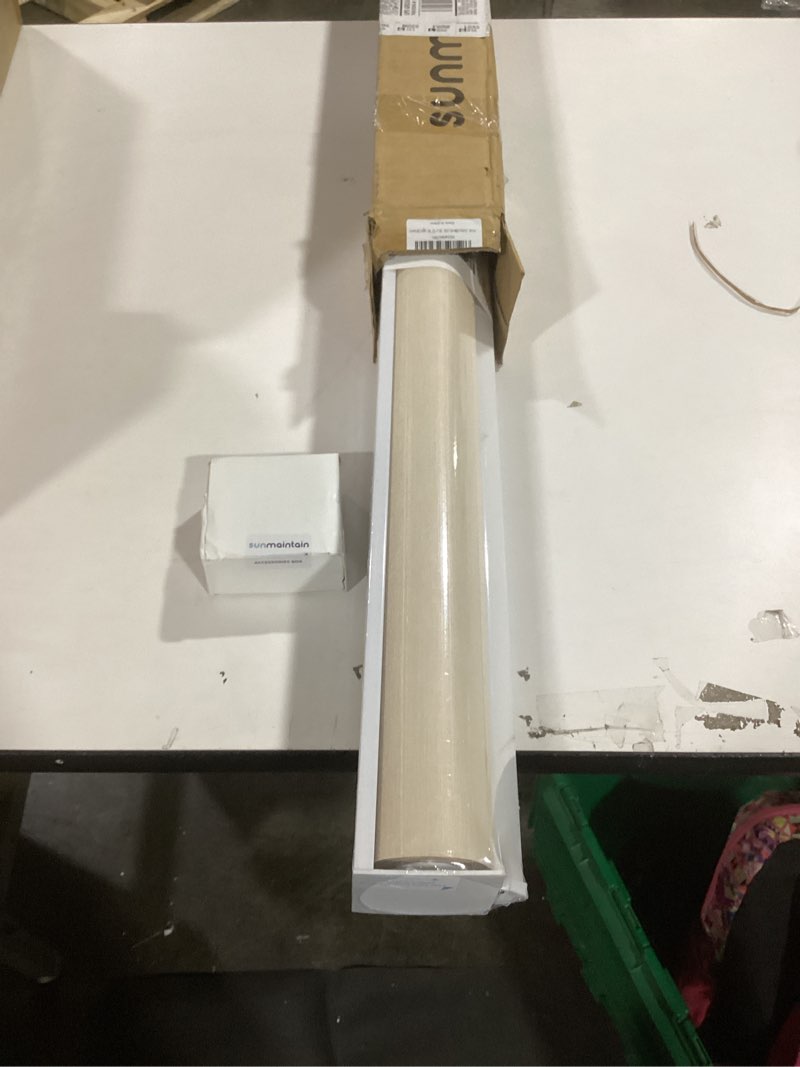 Condition photo showing Good Condition for Zebra Blinds for Windows (36" W x 72" H, Light Brown) Zebra Roller Window Shades, Corded Dual Layer Light Filtering Privacy for Day and Night, Light Control and Protecting Privacy for Home 36"W x 72"H Light Brown