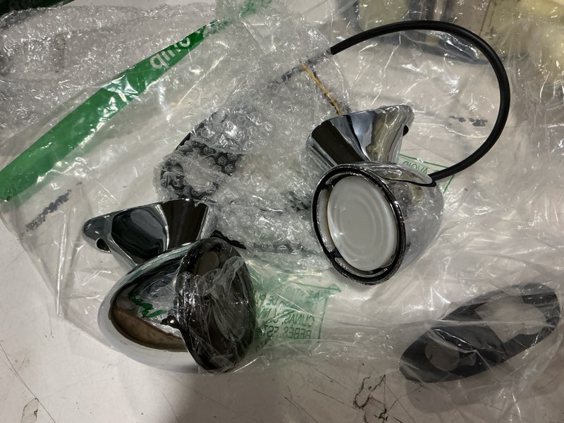 Condition photo showing As Is for smoked switchback front led turn signals light motorcycle running light for harley touring road glide police 2004-2024 black