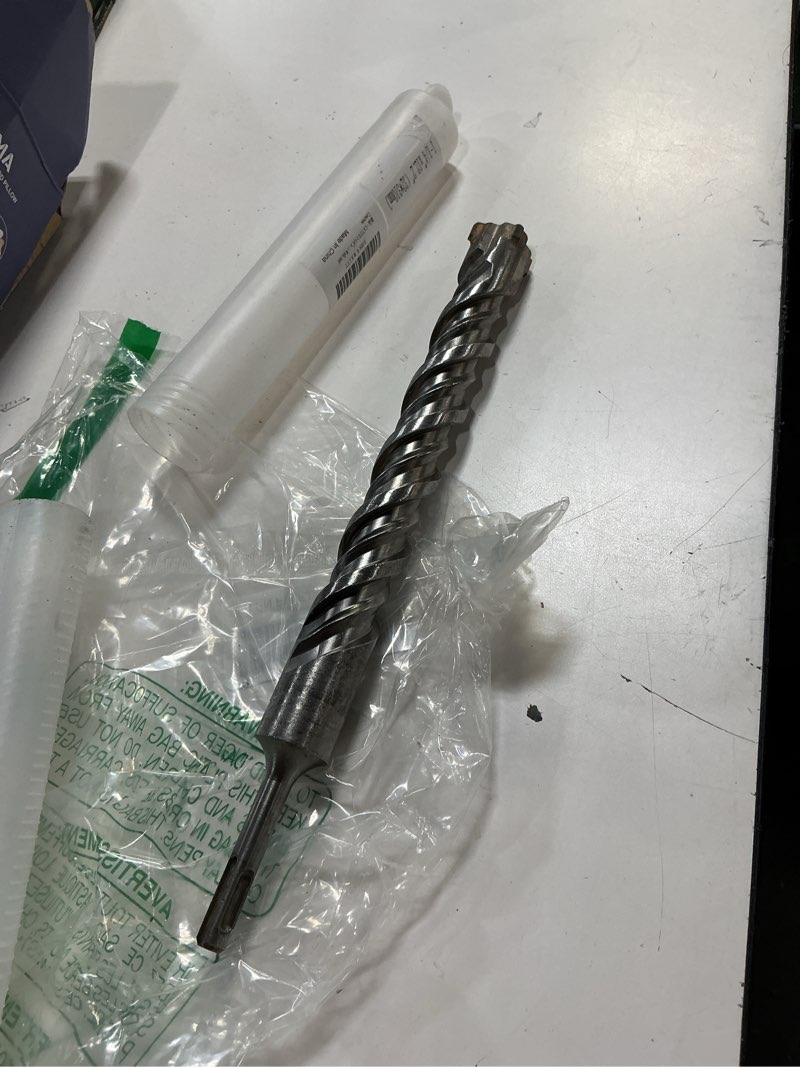 Condition photo showing As Is for catito 1-1/4" x 12.2" sds plus rotary hammer drill bit, professional masonry drill bit for bricks, cement walls, and concrete 1-1/4 inch?32mm? length: 12.2"?310mm?