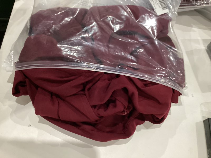 Condition photo showing New/Like New for Nova In Sky Women's 2025 One Shoulder Bodycon Ruched Midi Dresses Slit Formal Cocktail Fall Wedding Guest Dresses Wine Red 