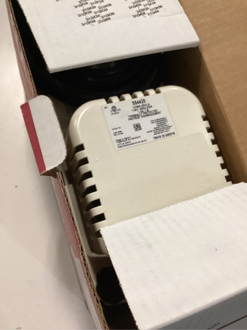 Condition photo showing Good Condition for little giant vcma-20uls 115 volt, 80 gph, 1/30 hp automatic condensate removal pump for hvac/refrigeration systems/dehumidifiers with overflow detection switch and 6-foot cord, white/black, 554425