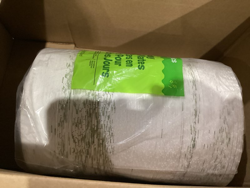 Condition photo showing Good Condition for Amazon Basics Everyday Paper Plates, 8.62 Inch, Disposable, 300 Count, Packaging May Vary