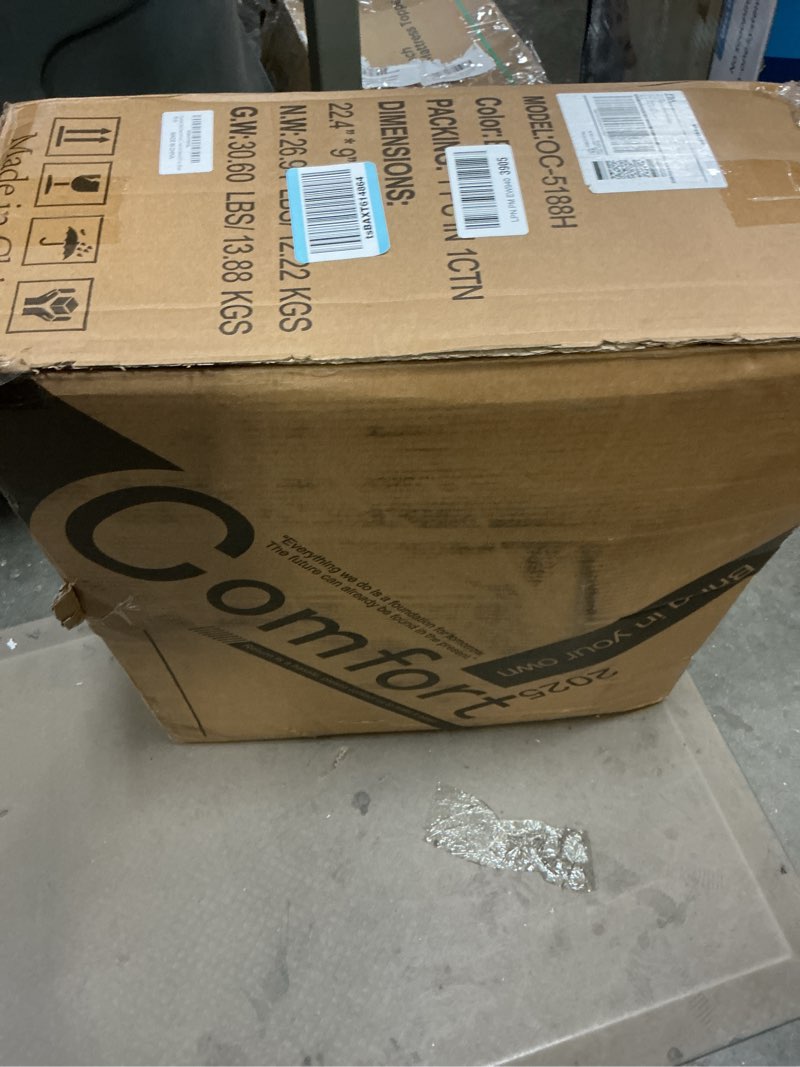 Condition photo showing New/Like New for Ergonomic Office Chair for Long Hours & Back Pain Relief – Desk Chair with Adjustable Lumbar Support & Headrest, High-Density Foam Cushion, Flip-Up Armrests, Perfect for Work & Study (Dark Black) Black English