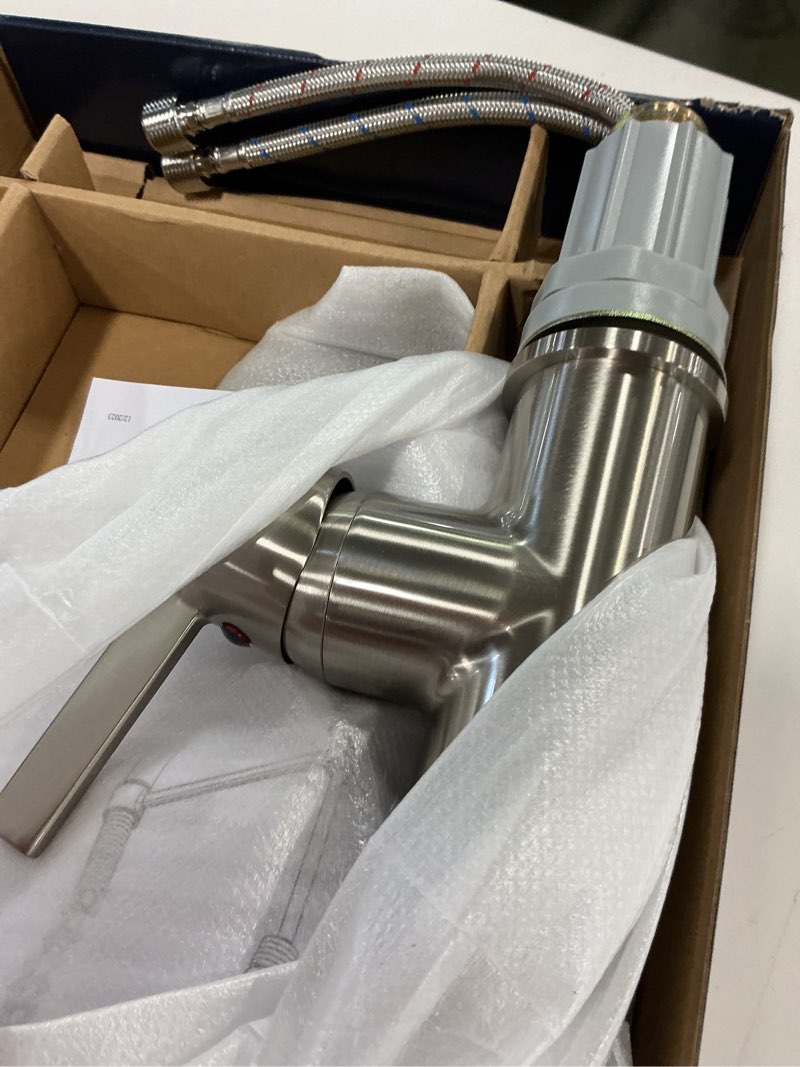 Condition photo showing Good Condition for NEW Project Source Flynt Kitchen Faucet Stainless H90K-51D-PS-BN #8k9