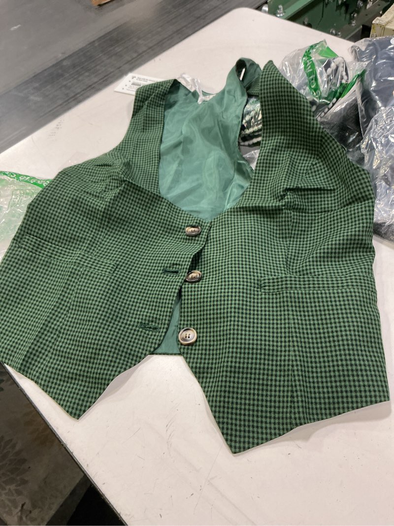 Condition photo showing Good Condition for GRACE KARIN Women's Suit Vest Top, Dressy Casual Sleeveless Button Wasitcoat, Fromal Steampunk Blazer For Work Office X-Large Green Plaid