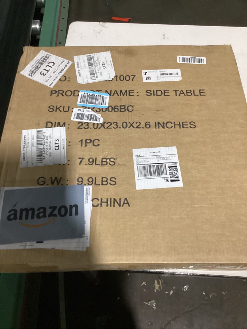 Condition photo showing Good Condition for outdoor cast aluminum side table end table for patio, backyard, pool, indoor companion, easy maintenance and weather resistant, bronze