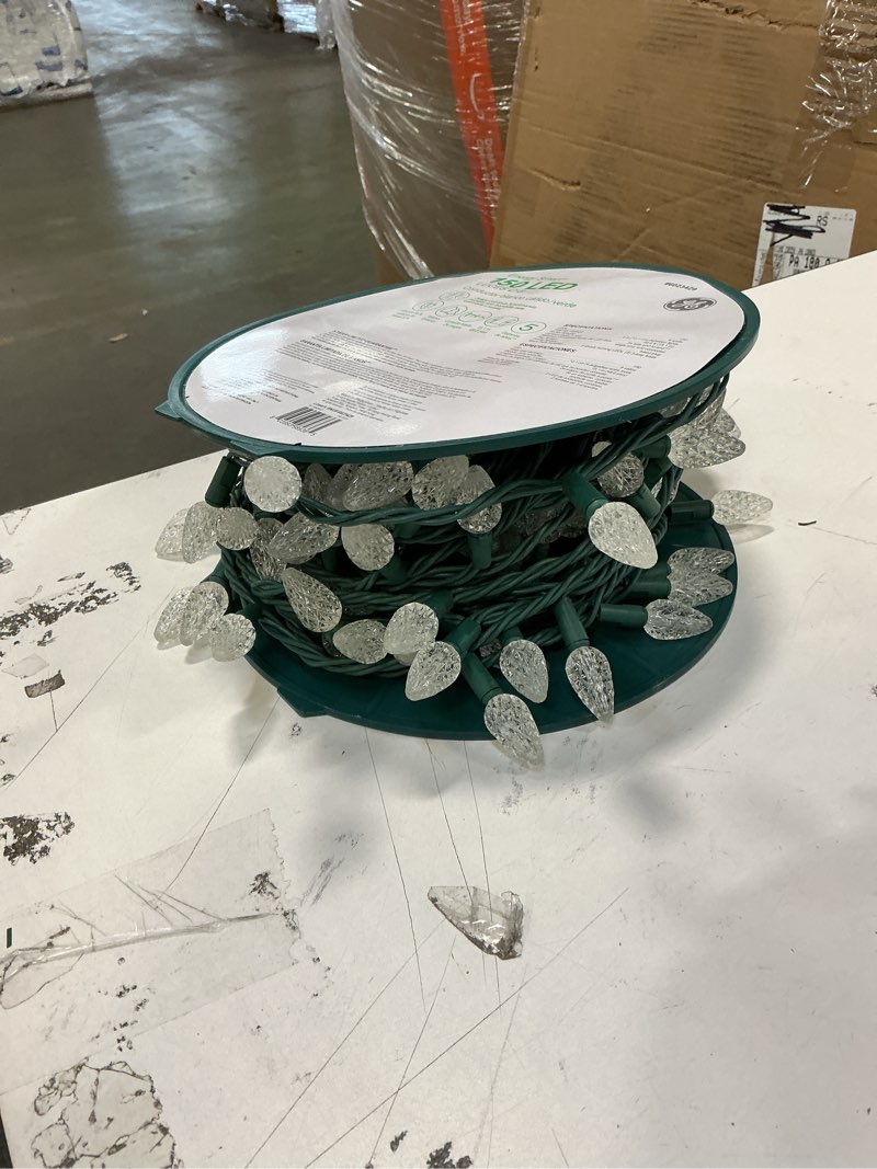 Condition photo showing New/Like New for 150 LED C6 String Lights on Spool - Warm White/Green Wire