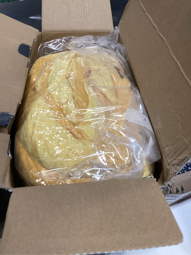 Condition photo showing New/Like New for bedelite fleece queen comforter set -super soft & warm fluffy mustard yellow bedding, luxury fuzzy heavy bed set for winter with 2 pillow cases mustard yellow queen
