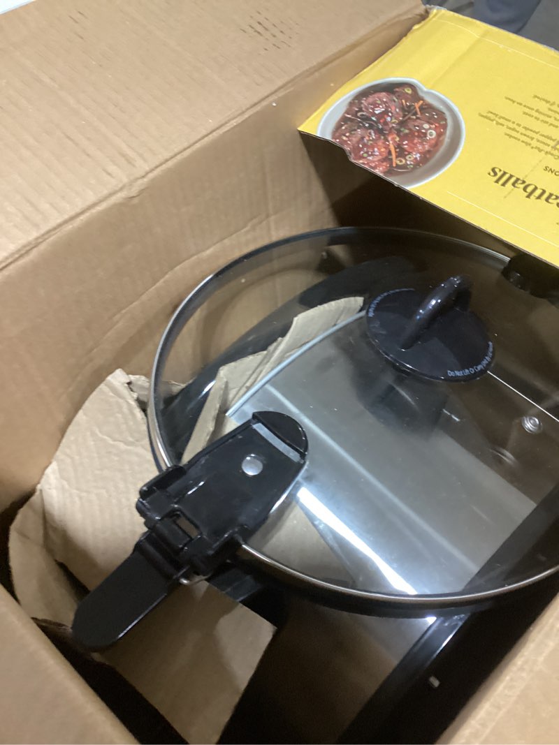 Condition photo showing As Is for Not tested Crock-Pot 6 Quart Cook & Carry Programmable Slow Cooker with Digital Timer Stainless Steel (CPSCVC60LL-S) pack of 1