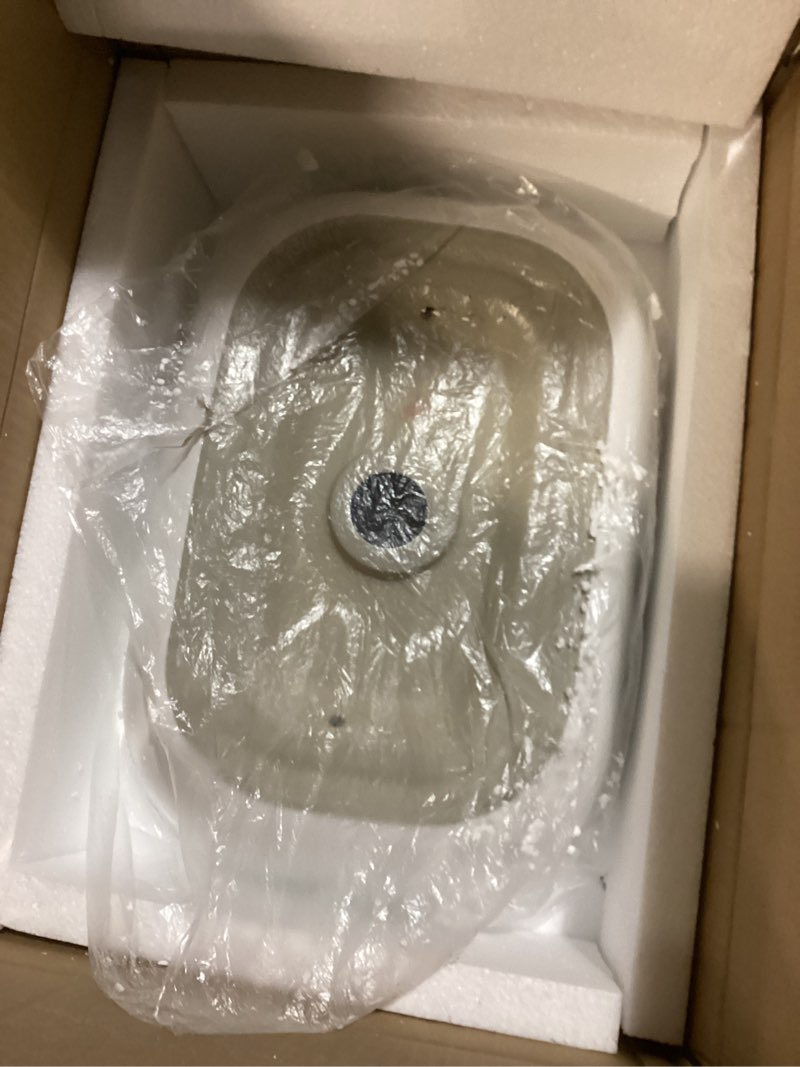 Condition photo showing New/Like New for J-FAMILY 18.3'' x 13'' Bathroom Vessel Sink White Porcelain Ceramic Sink Bowl Above Counter Oval Wash Basin Vanity Sink Lavatory Art Basin