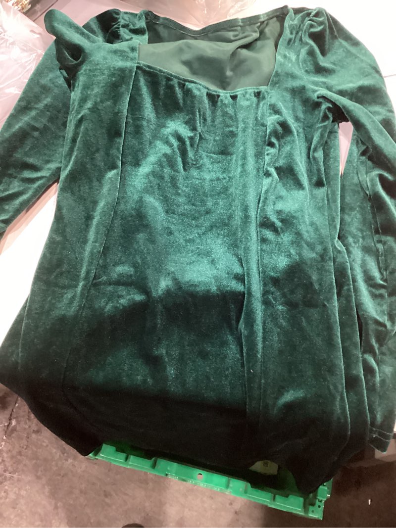 Condition photo showing Good Condition for GOBLES Womens Sexy Velvet Long Sleeve Bodycon Elegant Mini Party Dress Small Dark Green