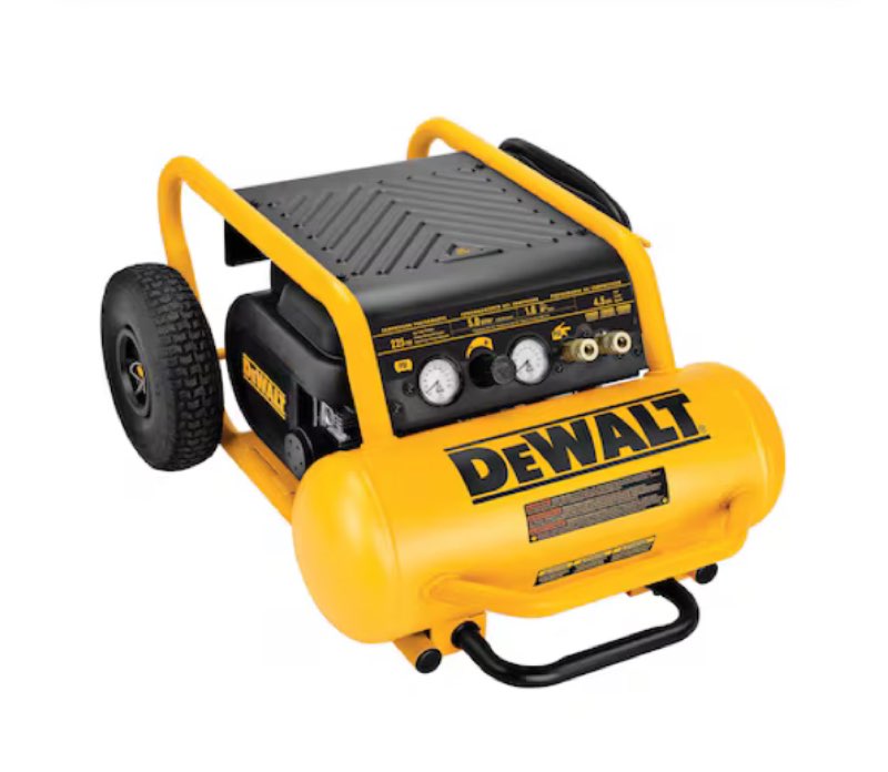 dewalt 4.5-gallon portable electric 225 psi horizontal air compressor