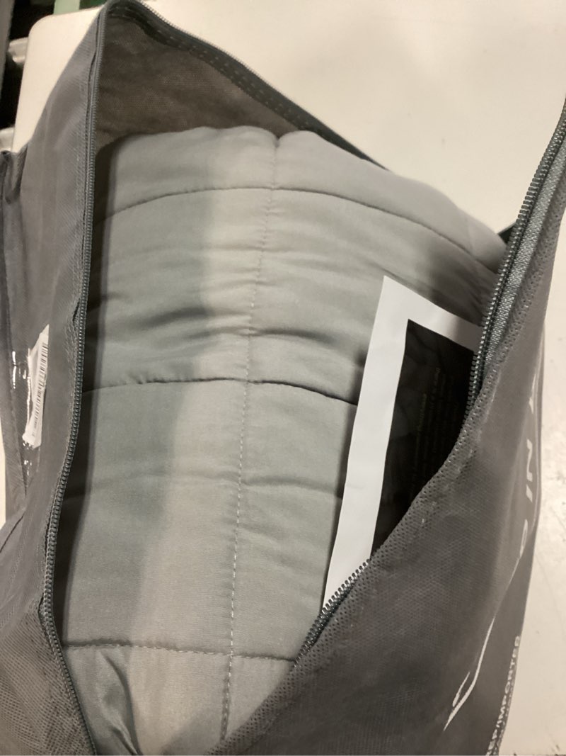 Condition photo showing New/Like New for mr. sandman weighted blanket for adults queen size 15 lbs, soft cooling heavy minky blanket for sleep, washable throw blanket with glass beads, 60 x 80 inches, grey 60 x 80 inches, 15lbs grey