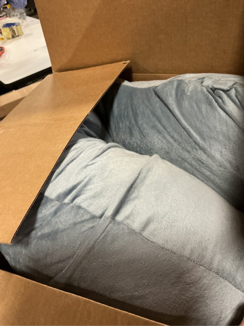 Condition photo showing As Is for moon park pregnancy pillows for sleeping - 57 inch u shaped full body maternity pillow with removable cover - support for back, legs, belly, hips - pregnancy pillow for women - grey grey velvet cover - 57 inch