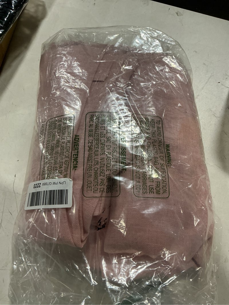 Condition photo showing Good Condition for miulee blush pink linen curtains 84 inch length 2 panels for girls bedroom nursery, soft thick linen textured window drapes semi sheer light filtering back tab for kids living room light pink decor 52"w x 84"l (pack of 2) blush pink