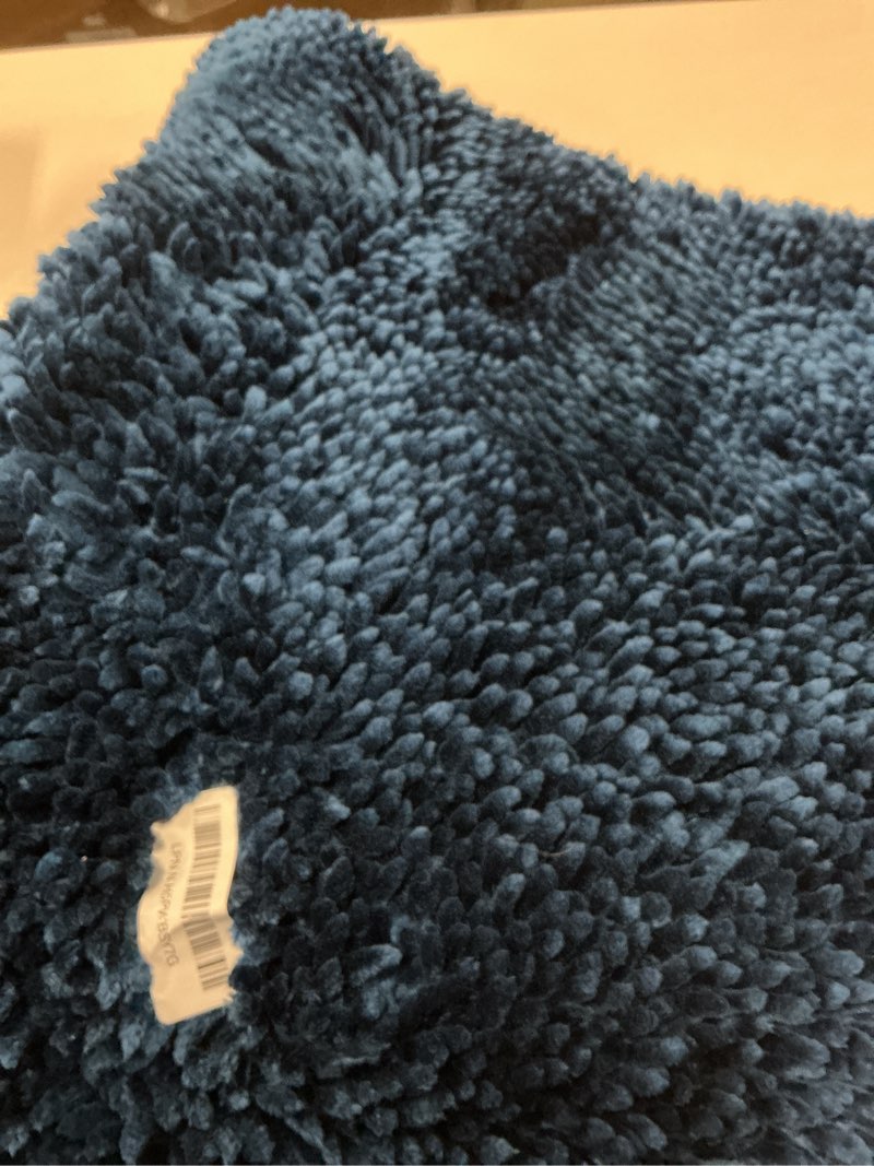 Condition photo showing Good Condition for Yimobra Bathroom Rugs Sets 2 Piece, Soft Absorbent Bath Mat and U-Shaped Toilet Rug with Non Slip Backing, Luxury Shaggy Bath Mats for Bathroom, Machine Washable, 31.5"x20"+24"x20", Light Blue Light Blue 31.5x20 + 24x20 Inch