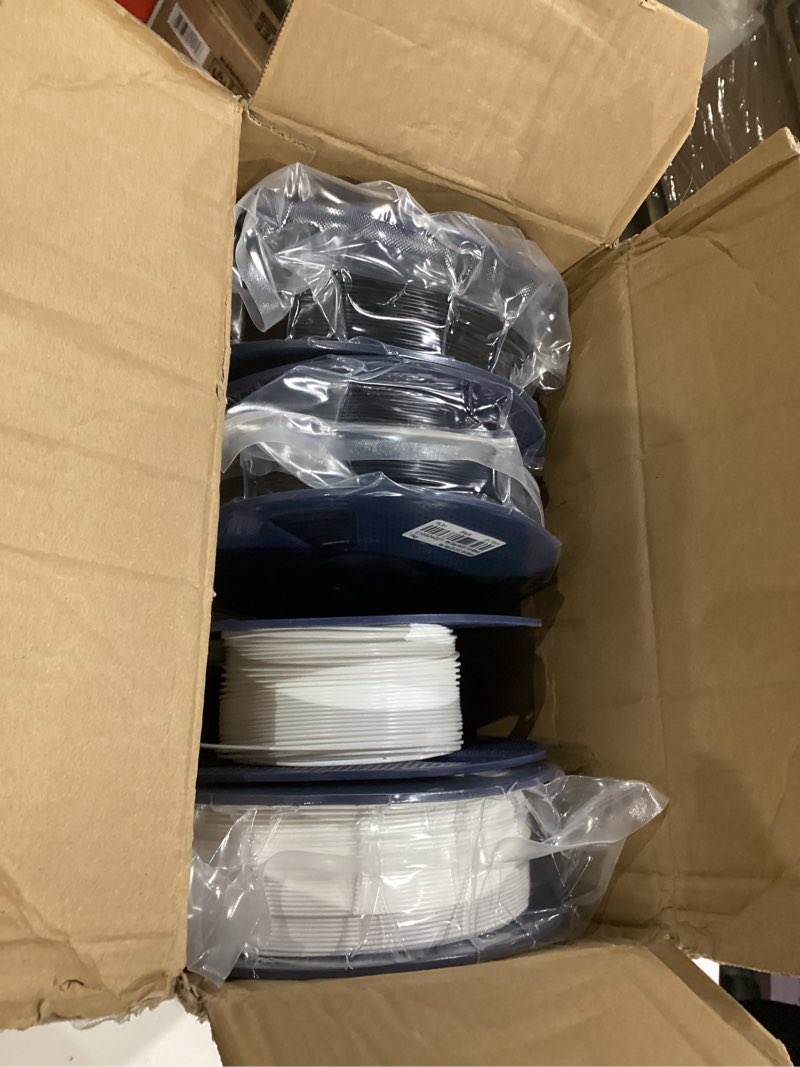 Condition photo showing Good Condition for sunlu petg filament 1.75mm 4kg bundle (4x1kg black),good layer adhesion,weather-resistant & high impact for outdoor parts and mechanical gears, less stringing, dimensional accuracy +/- 0.02mm. 4000g black+black+black+black 4 kg