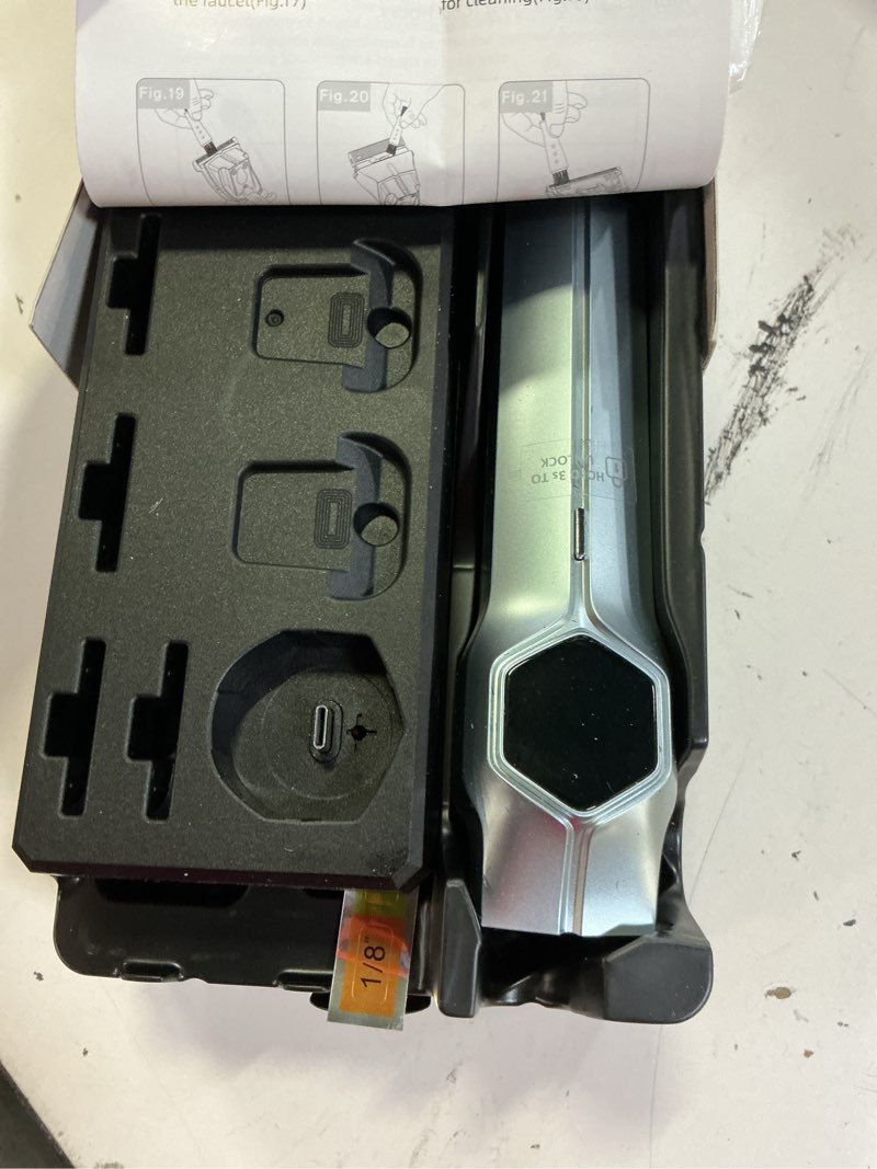 Condition photo showing Good Condition for beard trimmer for men, magnetic snap-on replacement heads & charging dock, ipx7 waterproof cordless hair clippers, mens grooming kits for mustache/body/face/ear/nose, blue