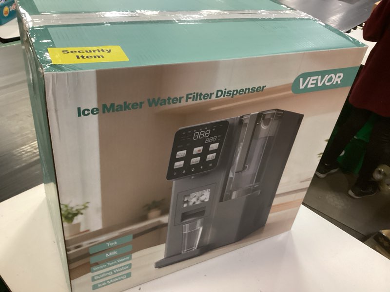 Condition photo showing New/Like New for vevor ice maker water filter dispenser, 4-in-1 countertop ice making machine with room temperature, hot & cold water, 6-stage ro filter + mineralization filter, multi-functional for home office party 12 lbs/24h/ 4-in-1 countertop