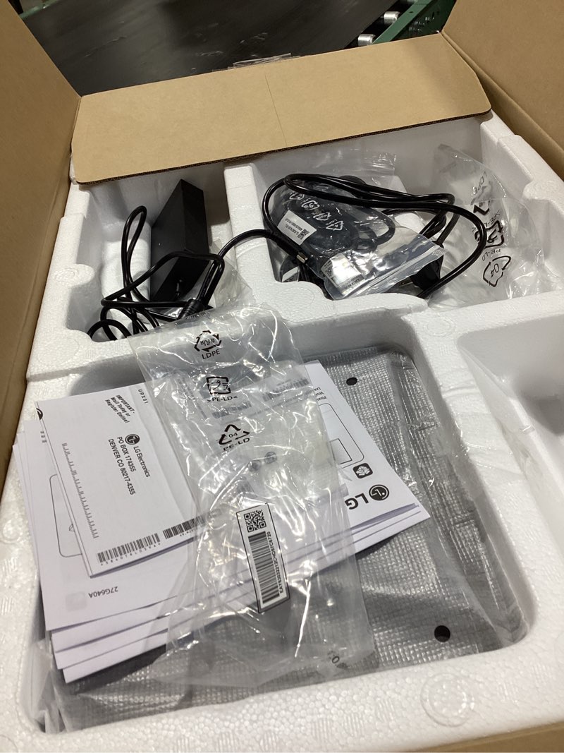 Condition photo showing As Is for lg 27g640a-b 27-inch ultragear qhd (2560 x 1440) ips gaming monitor, 300hz, 1ms, nvidia g-sync, amd freesync premium, vesa displayhdr 400, hdmi 2.1, usb type-c, tilt/height/swivel/pivot stand, black
