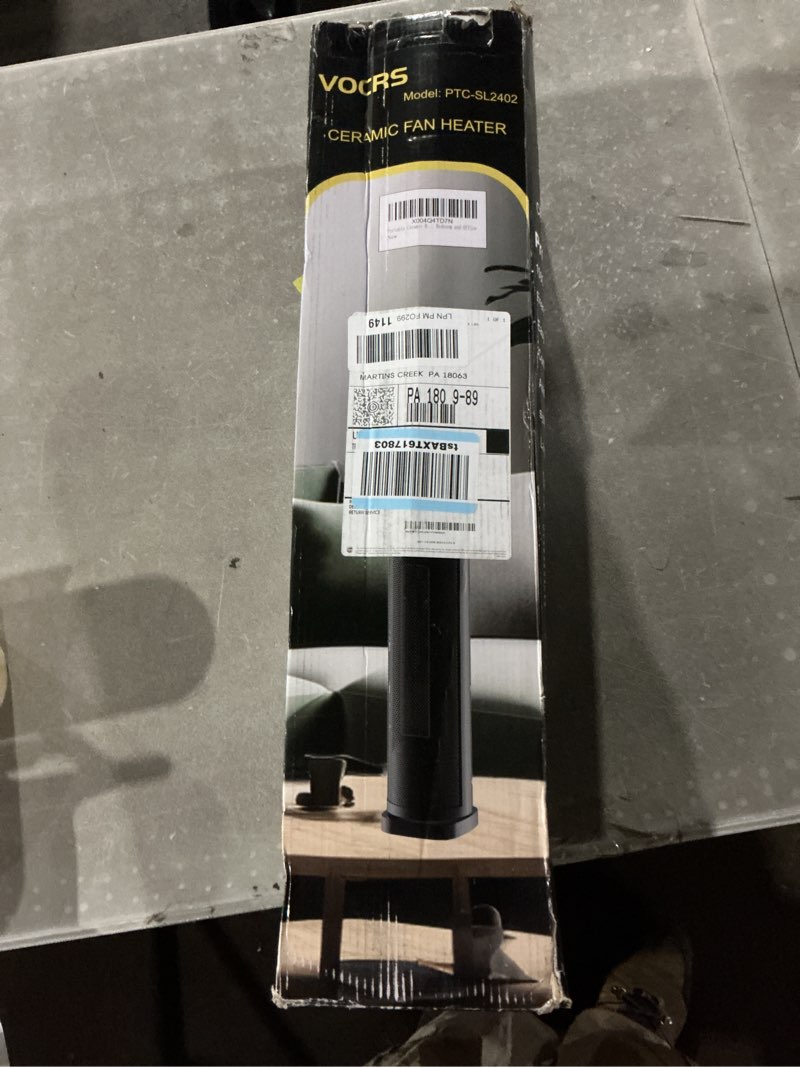 Condition photo showing Good Condition for Space Heater for Indoor Use with Remote - 70° Oscillating Tower Electric Heater, 24 Inchs, 12H Timer, 1500W Quiet PTC Ceramic Heating with Thermostat, Fast Safety Heat for Office, Home, Bedroom