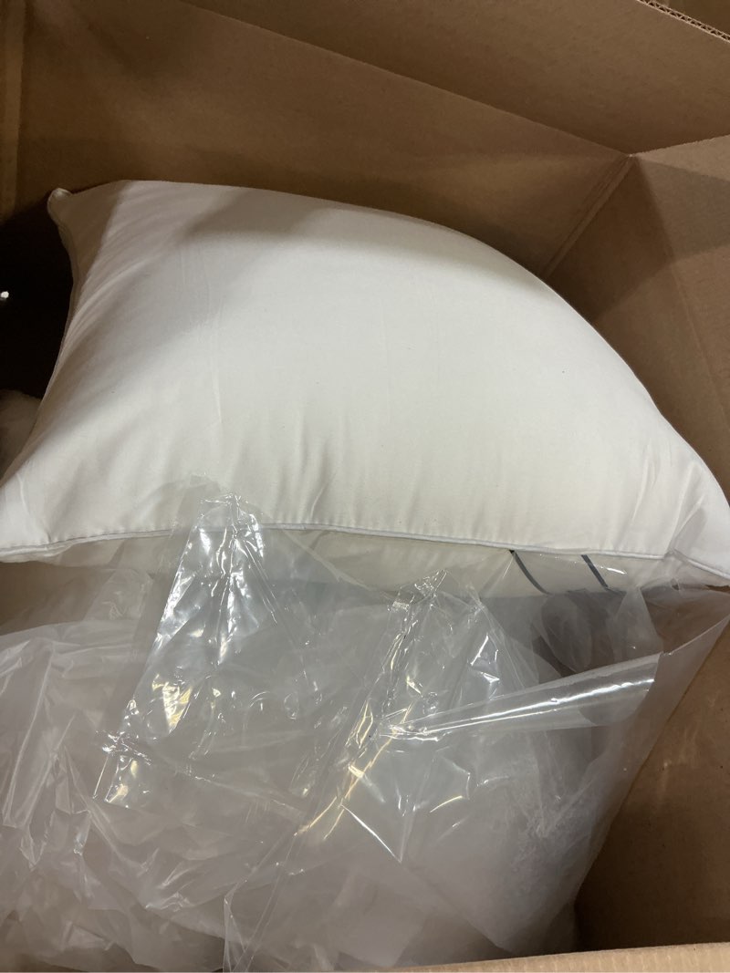 Condition photo showing As Is for MIULEE 18x18 Inch Pillows Inserts, Pack of 4 Down Alternative Virgin Filling Comfy Support Throw Pillows for Sofa Couch Bed 4 18x18