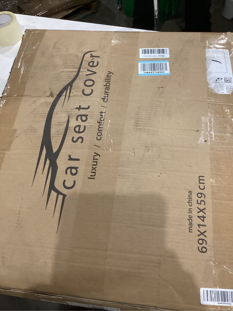 Condition photo showing Good Condition for Car Seat Cover Full Set, Leather Car Seat Cover, Waterproof Seat Covers, Car Seat Cushion, Nappa Leather Seat Covers Car Seat Protector Universal Fit Most Cars Black Black Full Set