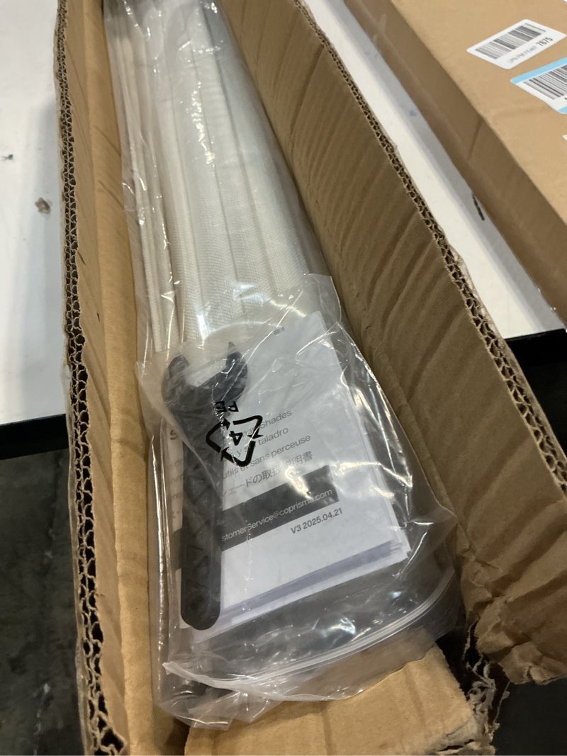 Condition photo showing New/Like New for LazBlinds No Tools No Drill Cordless Roman Shades for Windows, Blackout Thermal Insulated UV Blocking Window Blinds, Lightweight Fabric Blinds for Indoor Windows, 43" W x 60" H, Blackout - White White 43" W x 60" H