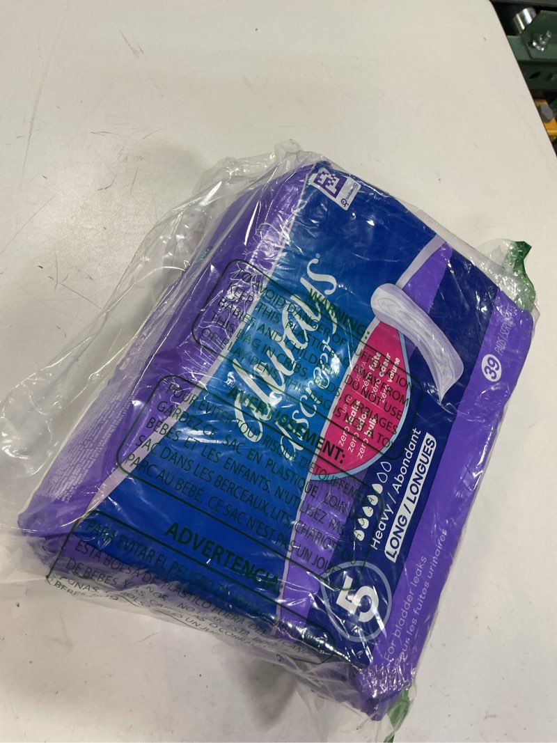Condition photo showing Good Condition for Always Discreet Adult Incontinence Pads for Women, Heavy Absorbency, Long Length, Postpartum Pads, 39 Count Long 39