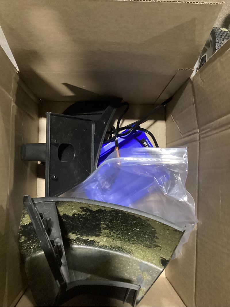 Condition photo showing As Is for kobalt 40-volt 21-in self-propelled battery mower (6 ah battery charger included)