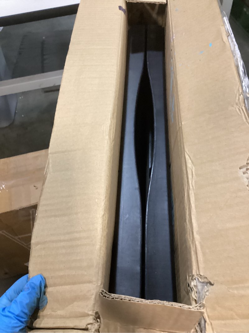 Condition photo showing As Is for FDW Folding Half Portable Foldable Table for Parties Backyard Events (White, 6 FT 70 * 29) (Black, 6 FT) Black 6 FT