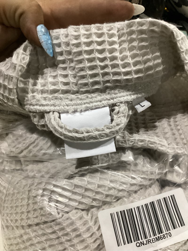 Condition photo showing Good Condition for grey organic turkish waffle robe