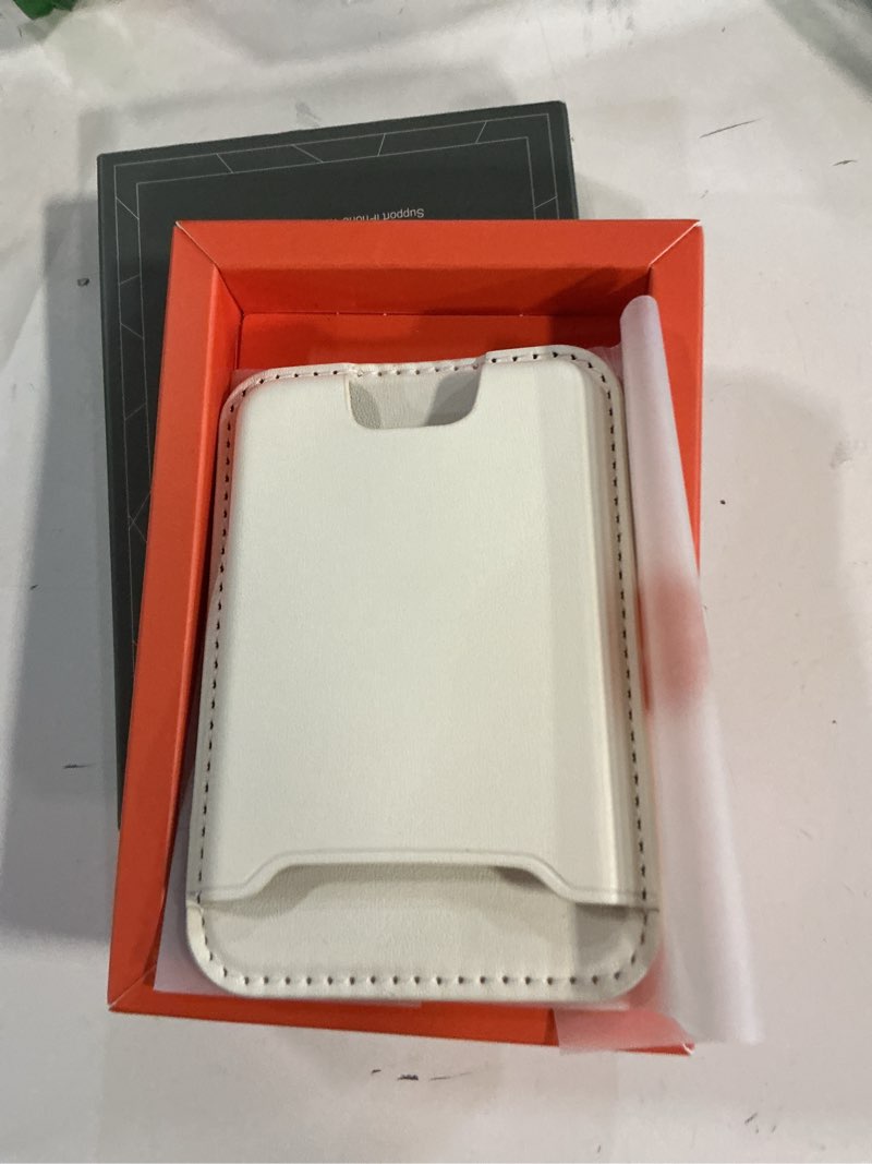 Condition photo showing Good Condition for TopMade for Magsafe Wallet, Strongest Magnetic Card Holder for iPhone 17, iPhone 16/15/14/13/12 Series, Leather Magnetic Phone Wallet with Powerful Magnets, RFID Blocking, Fit 4 Cards, Milky White