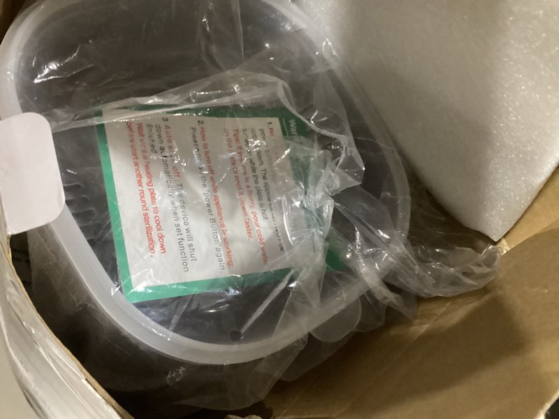 Condition photo showing Good Condition for grownsy bottle sterilizer and dryer, compact electric steam baby bottle sterilizer (esterilizador de biberones), bottle sanitizer for baby bottles, pacifiers, pump parts grey