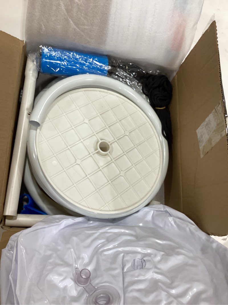 Condition photo showing Good Condition for OurWarm 7.5Ft & 6Ft Balloon Arch Stand, Free Bending Shape Balloon Arch Kit, Half Arch Balloon Stand with Base, Balloon Column Stand Kit for Wedding Birthday Baby Shower Graduation Easter Decorations White Half Balloon Arch