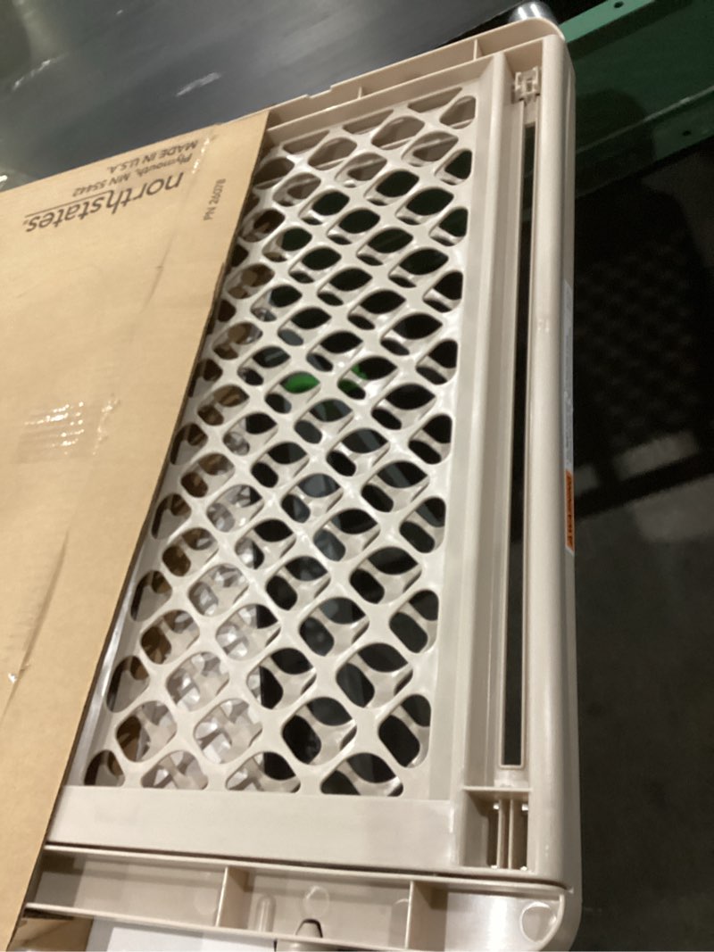 Condition photo showing Good Condition for Toddleroo by North States - Supergate Ergo Baby Gate: Plastic Baby Gate for Stairs & Doorways - Adjustable Indoor Safety Gate - Made in USA - 26 to 42 Inches Wide - 26 Inches Tall - Sand